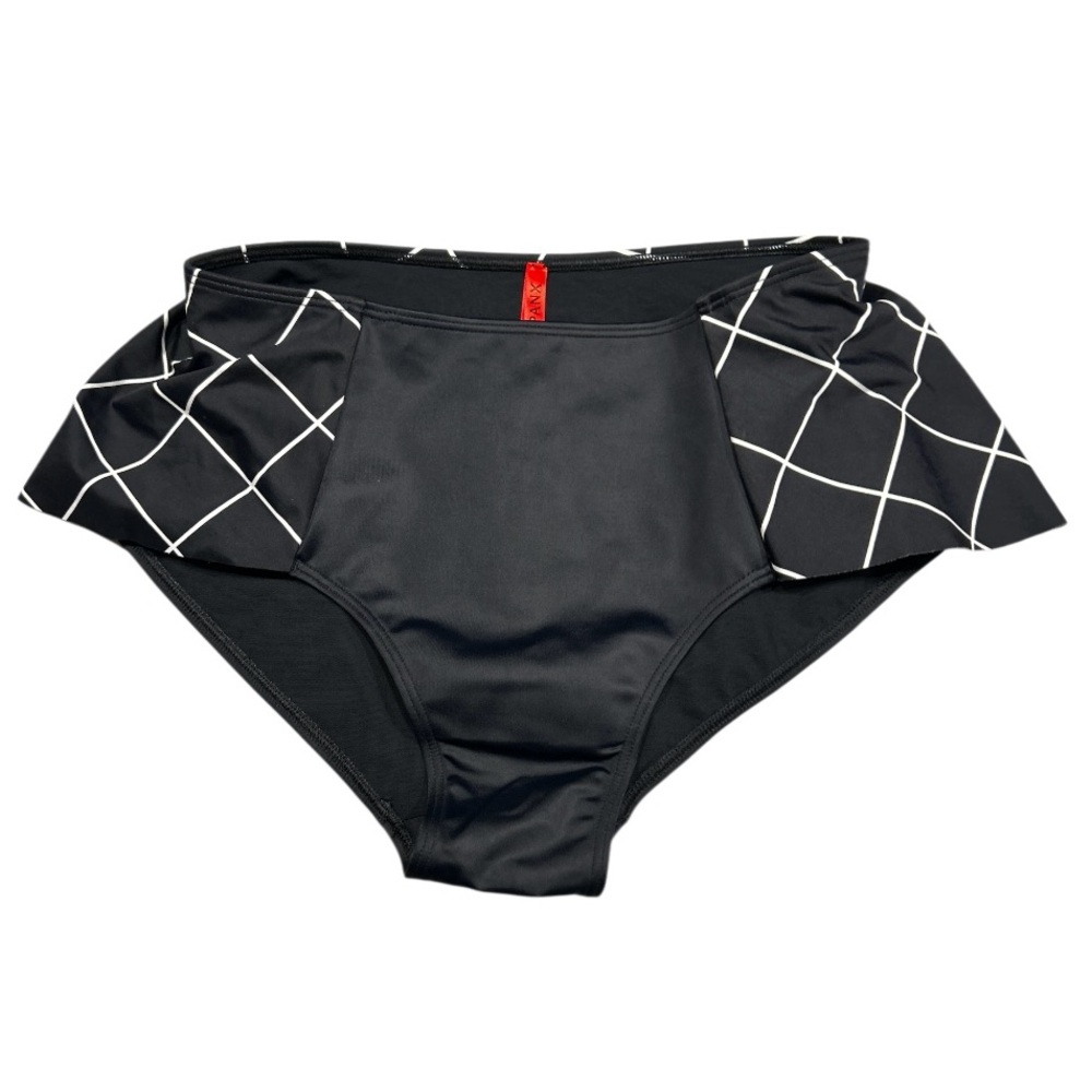 🔥SPANX! “FLIRTY” SKIRTED SWIM BOTTOM! TUMMY CONTROL! GEOMETRIC DESIGN! SLIMMING! - Picture 7 of 16